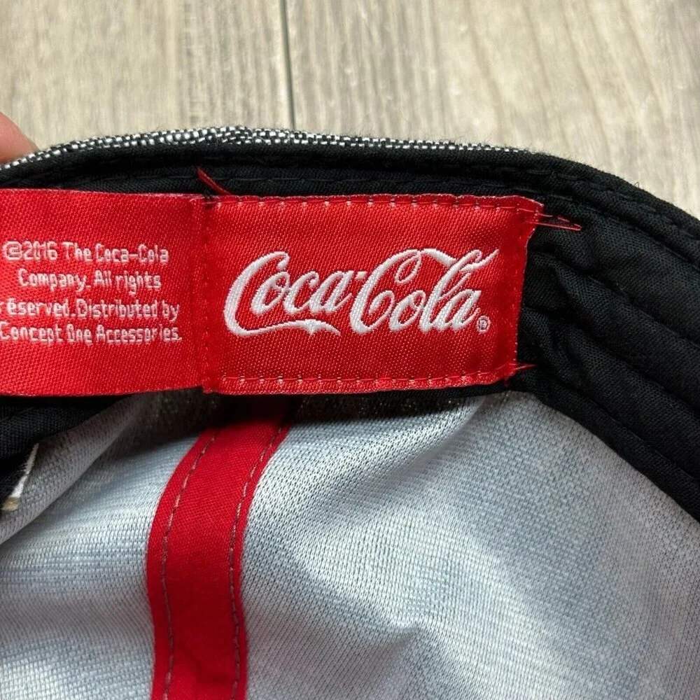 Coca Cola Cap Hat OS Drink Coca Cola In Bottles Atlanta Snap Back Gray Red - Picture 7 of 7